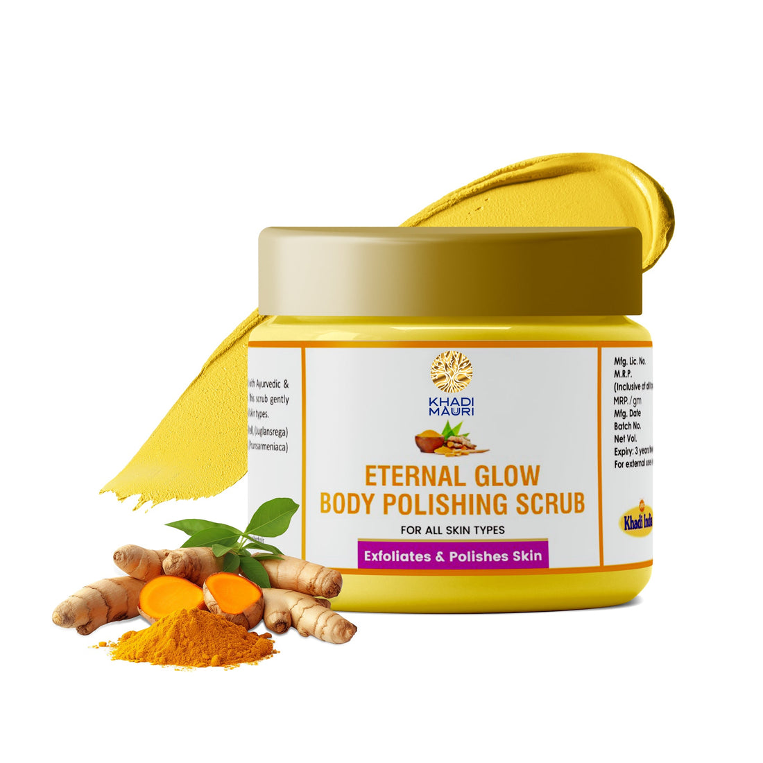 Eternal Glow Turmeric Body Polishing Scrub by Khadi Mauri Herbals - Khadi mauri - 
