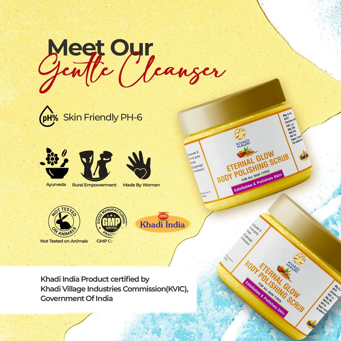 Eternal Glow Turmeric Body Polishing Scrub by Khadi Mauri Herbals - Khadi mauri - 