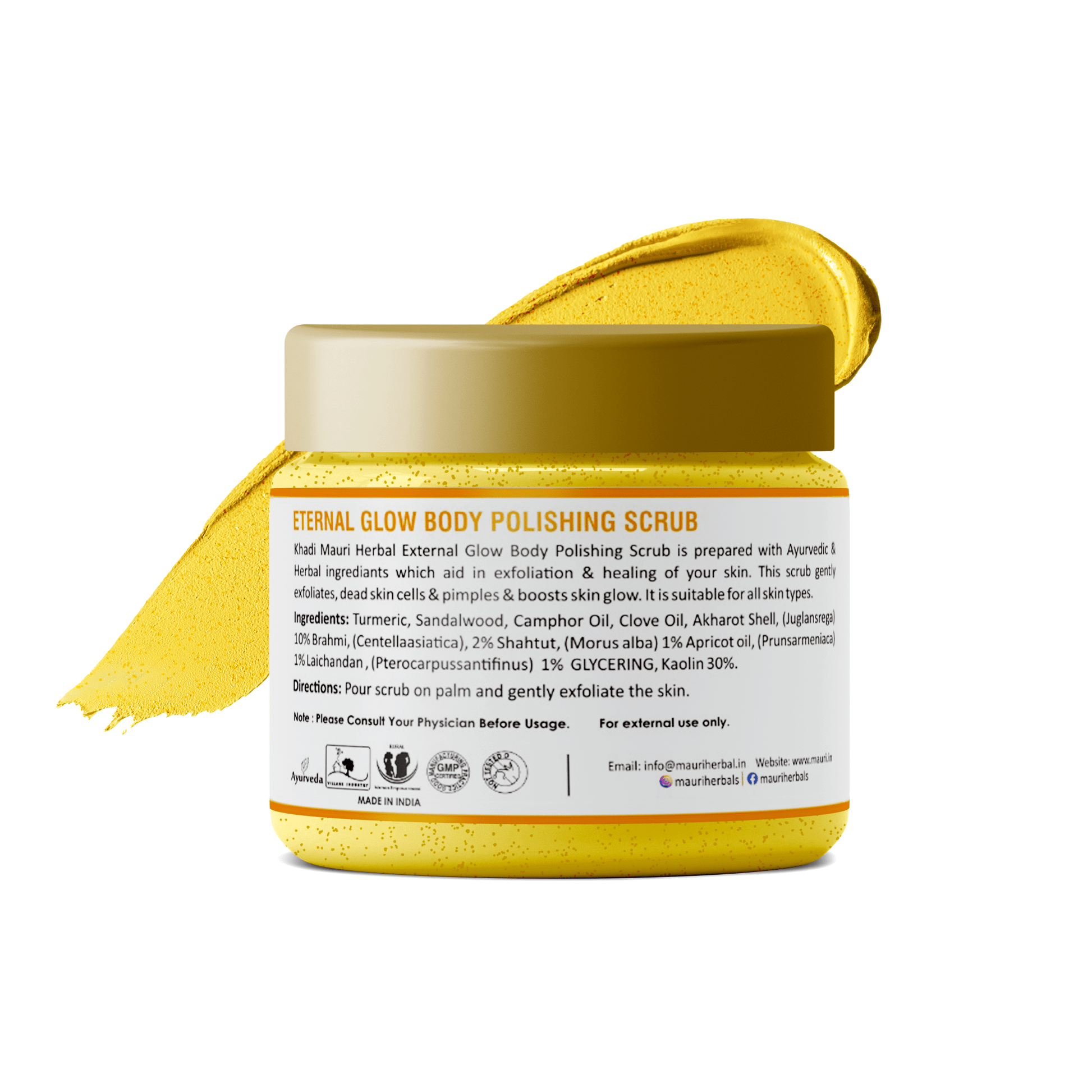 Eternal Glow Turmeric Body Polishing Scrub by Khadi Mauri Herbals - Khadi mauri - 