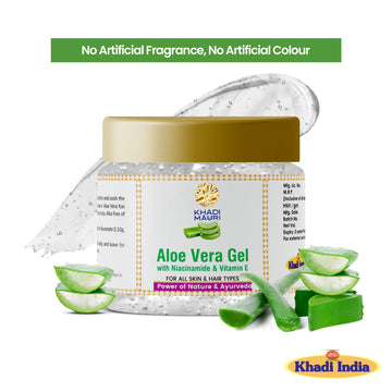 Khadi Mauri Aloe Vera Gel with Niacinamide & Vitamin E – Soothing & Hydrating Care - Khadi mauri - 