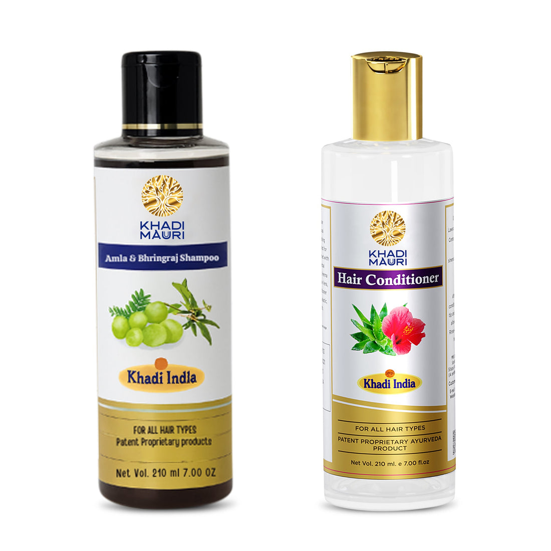 Khadi Mauuri Amla Bhringraj Shampoo and Hair Conditioner - Khadi mauri - 