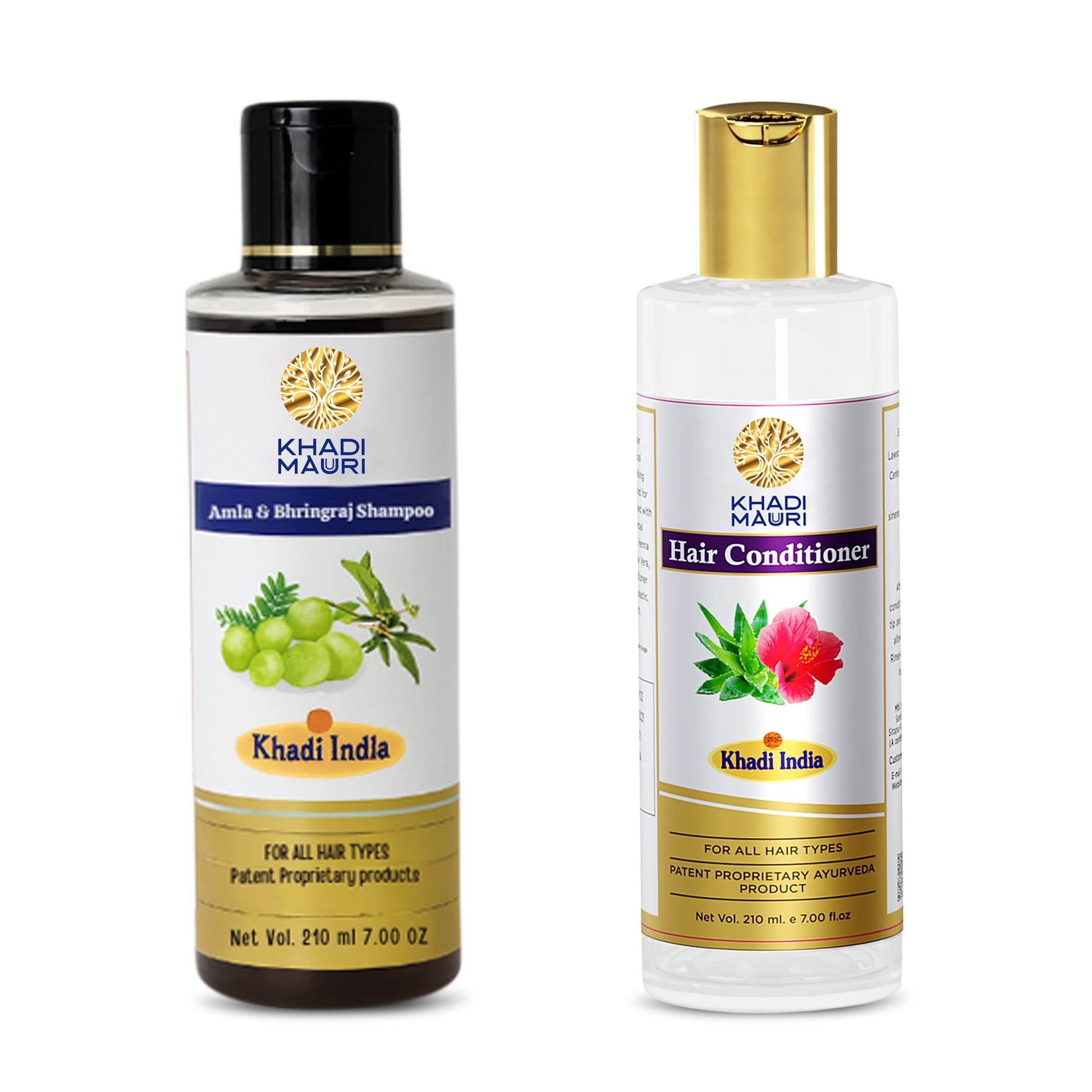 Khadi Mauuri Amla Bhringraj Shampoo and Hair Conditioner - Khadi mauri - 