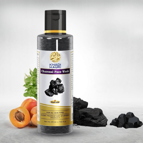 Khadi Mauuri Charcoal Face Wash + Ubtan Face Wash Combo (100 ml Each) - Khadi mauri - 