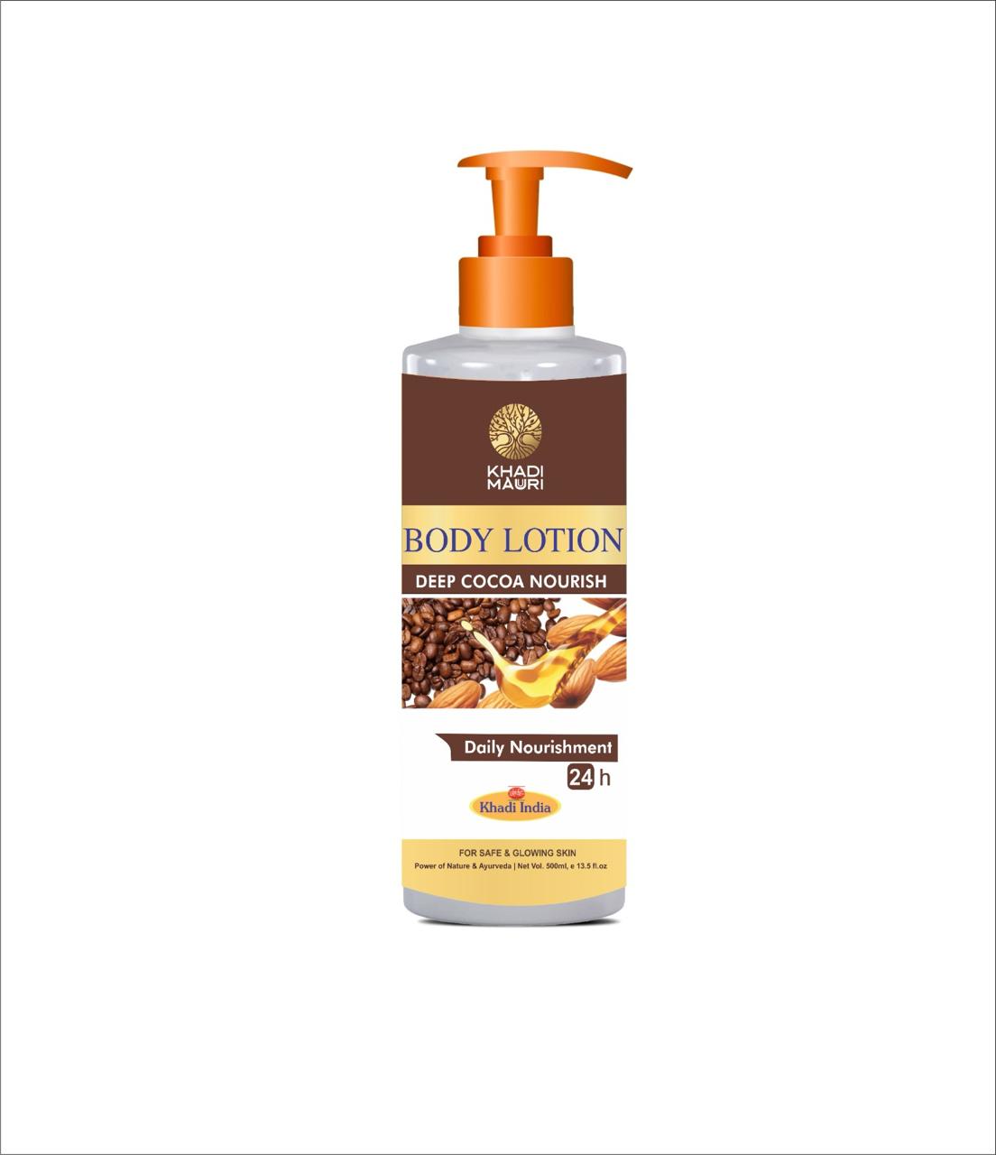 Khadi Mauuri Deep Cocoa Nourish Body Lotion 500 ML - Khadi mauri -