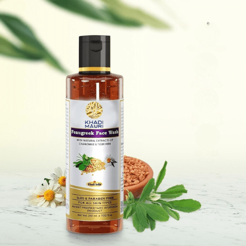 Khadi Mauuri Fenugreek Face Wash + Ubtan Face Wash Combo (100 ml Each) - Khadi mauri - 