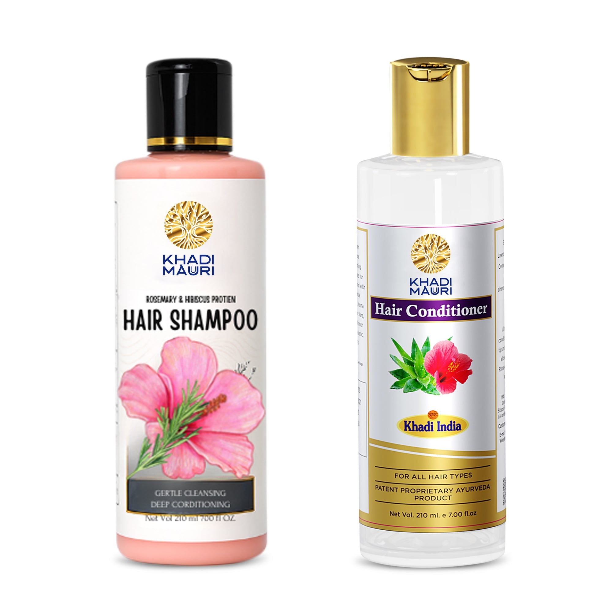 Khadi Mauuri Rosemary Hibiscus Shampoo & Hair Conditioner 210 ML - Khadi mauri - 
