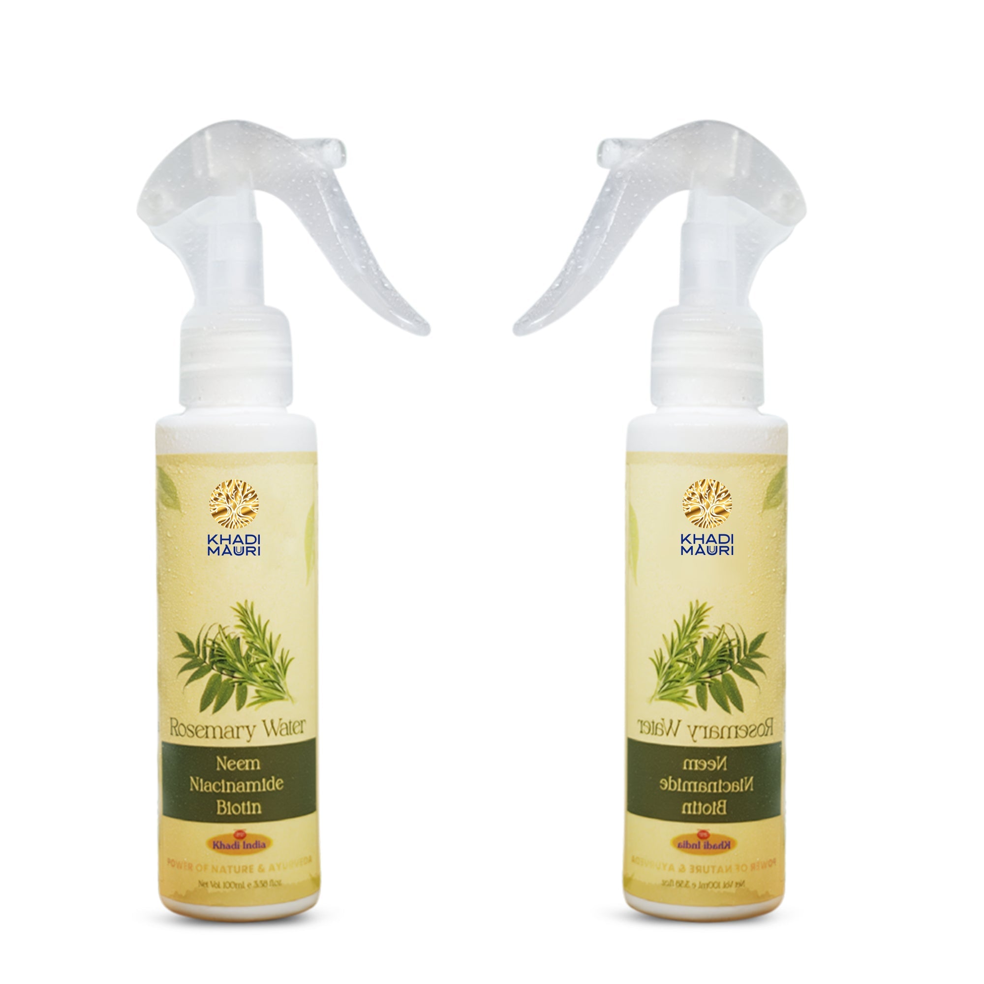 Khadi Mauuri Rosemary Water Pack of 2 (100ml each) - Khadi mauri - 