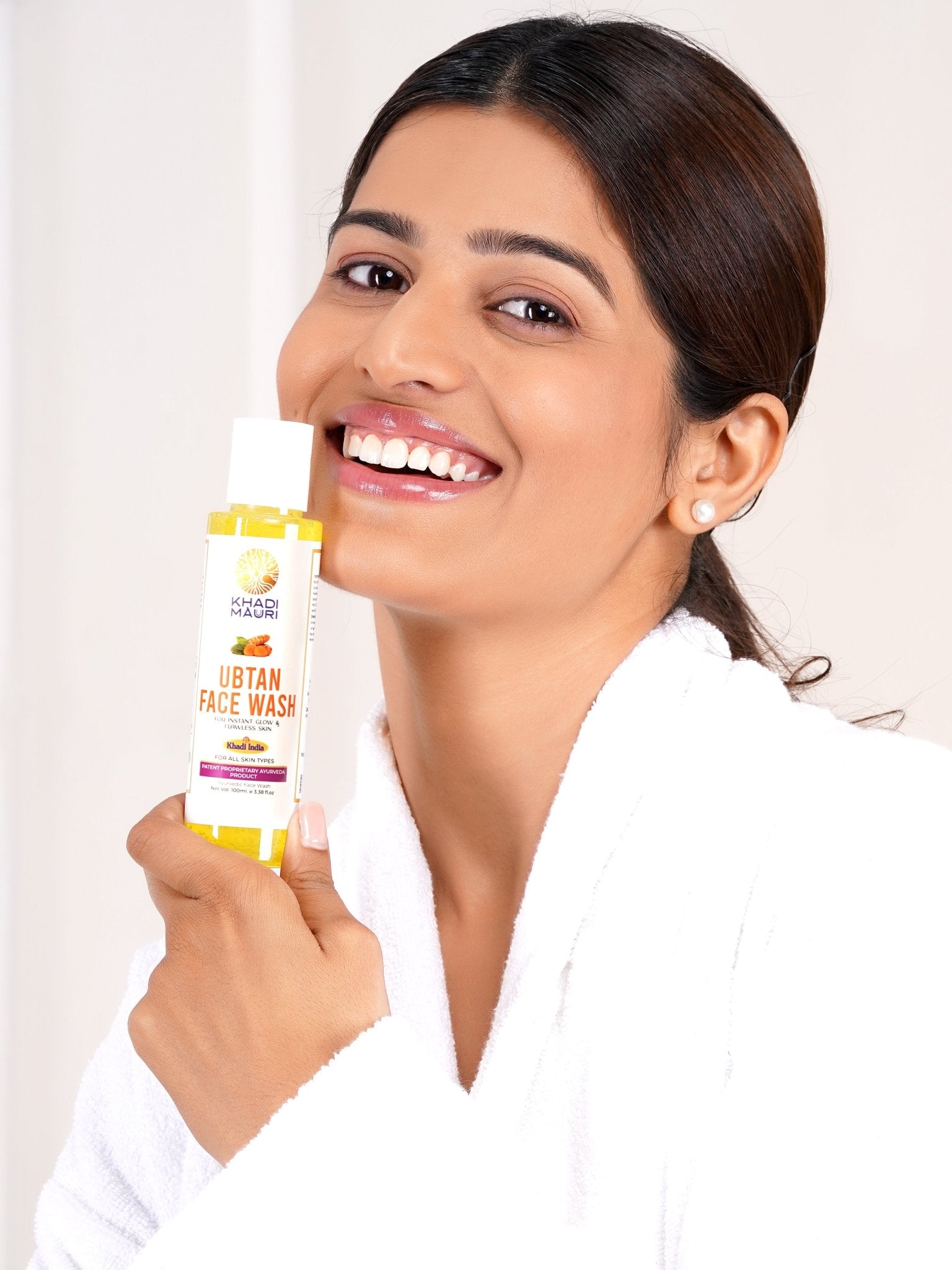 Khadi Mauuri Ubtan Face Wash + Charcoal Face Wash Combo (100 ml Each) - Khadi mauri - 