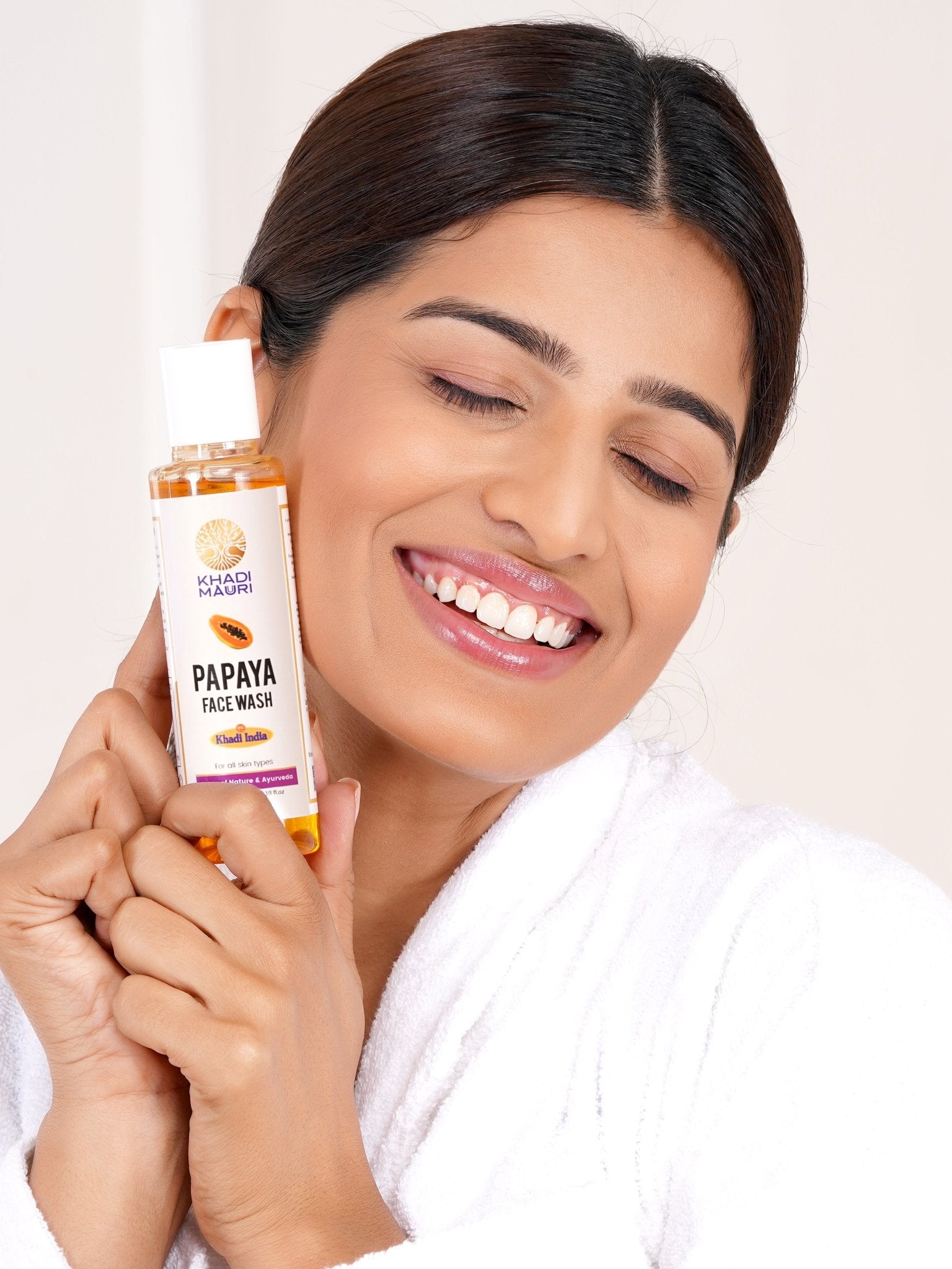Khadi Mauuri Ubtan Face Wash + Papaya Face Wash Combo (100 ml Each) - Khadi mauri - 