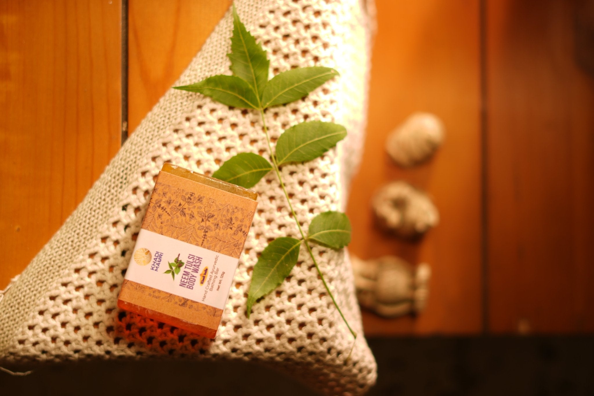 Neem tulsi body soap Bar - Khadi mauri - 