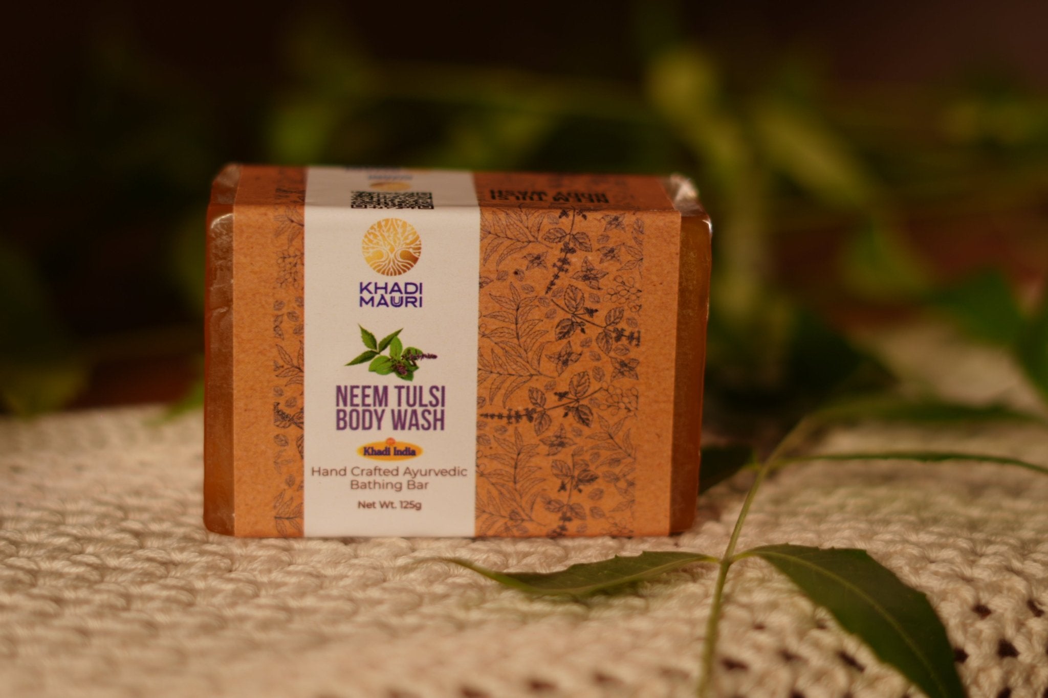 Neem tulsi body soap Bar - Khadi mauri - 