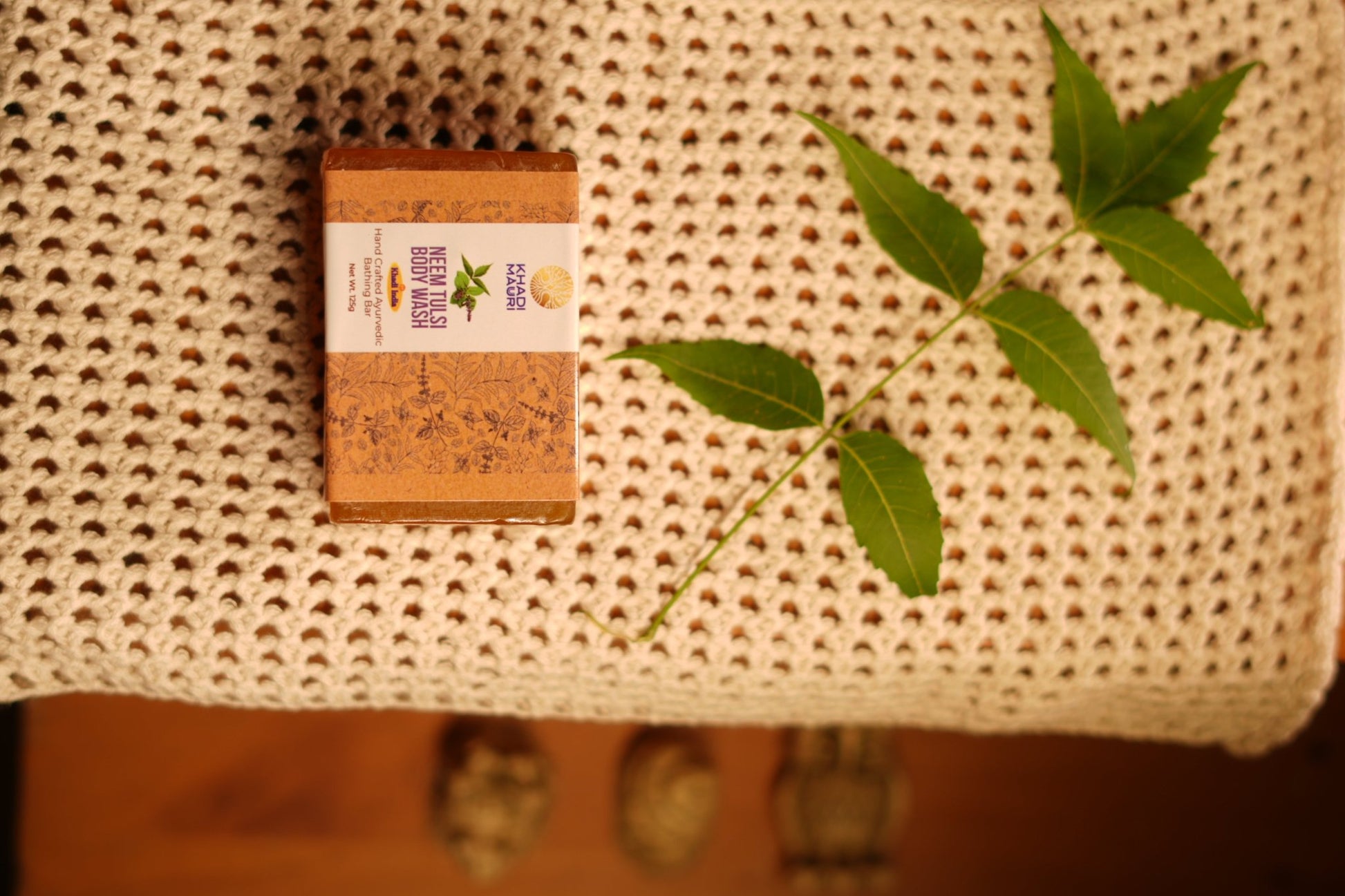 Neem tulsi body soap Bar - Khadi mauri - 