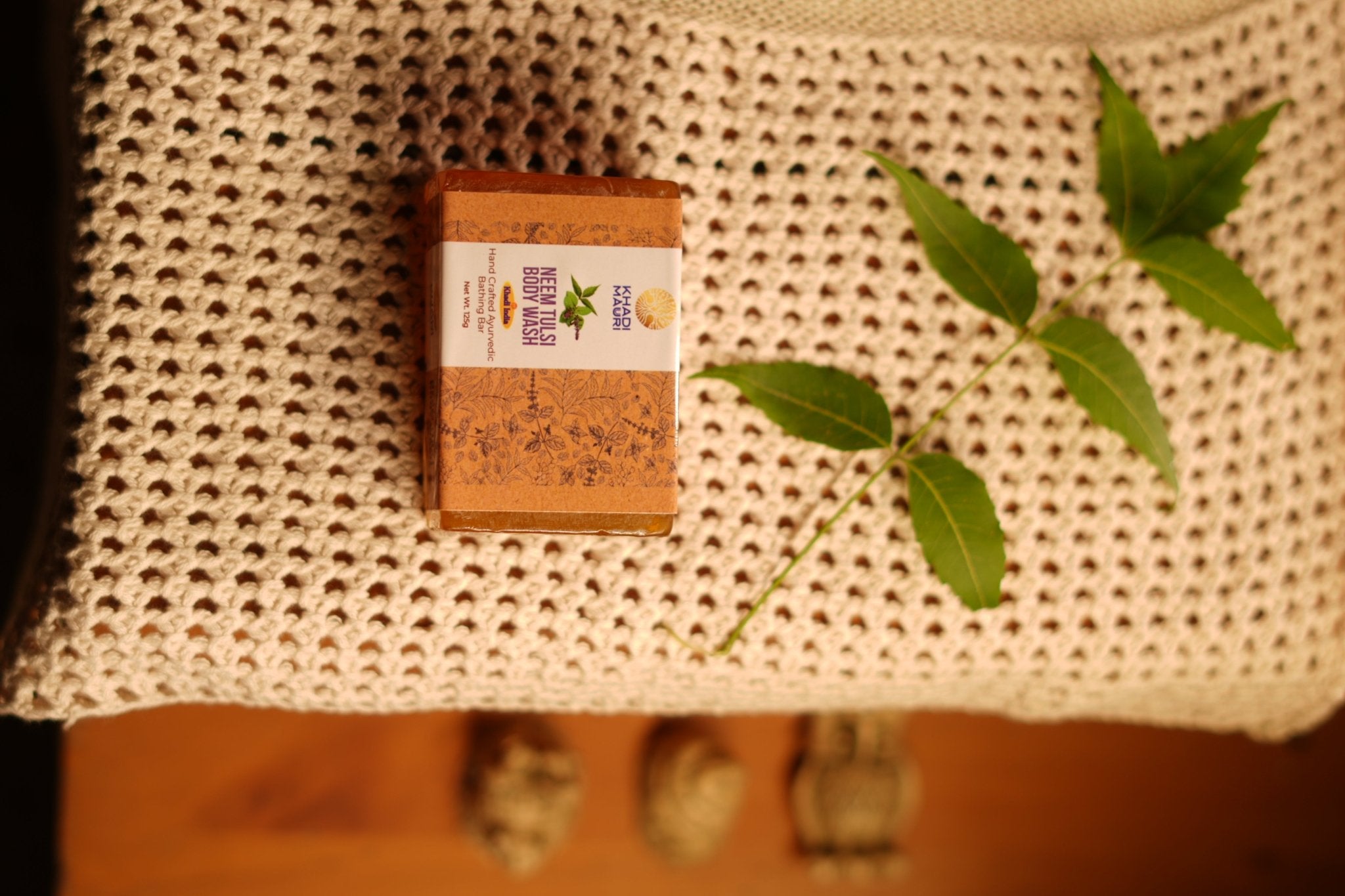 Neem tulsi body soap Bar - Khadi mauri - 