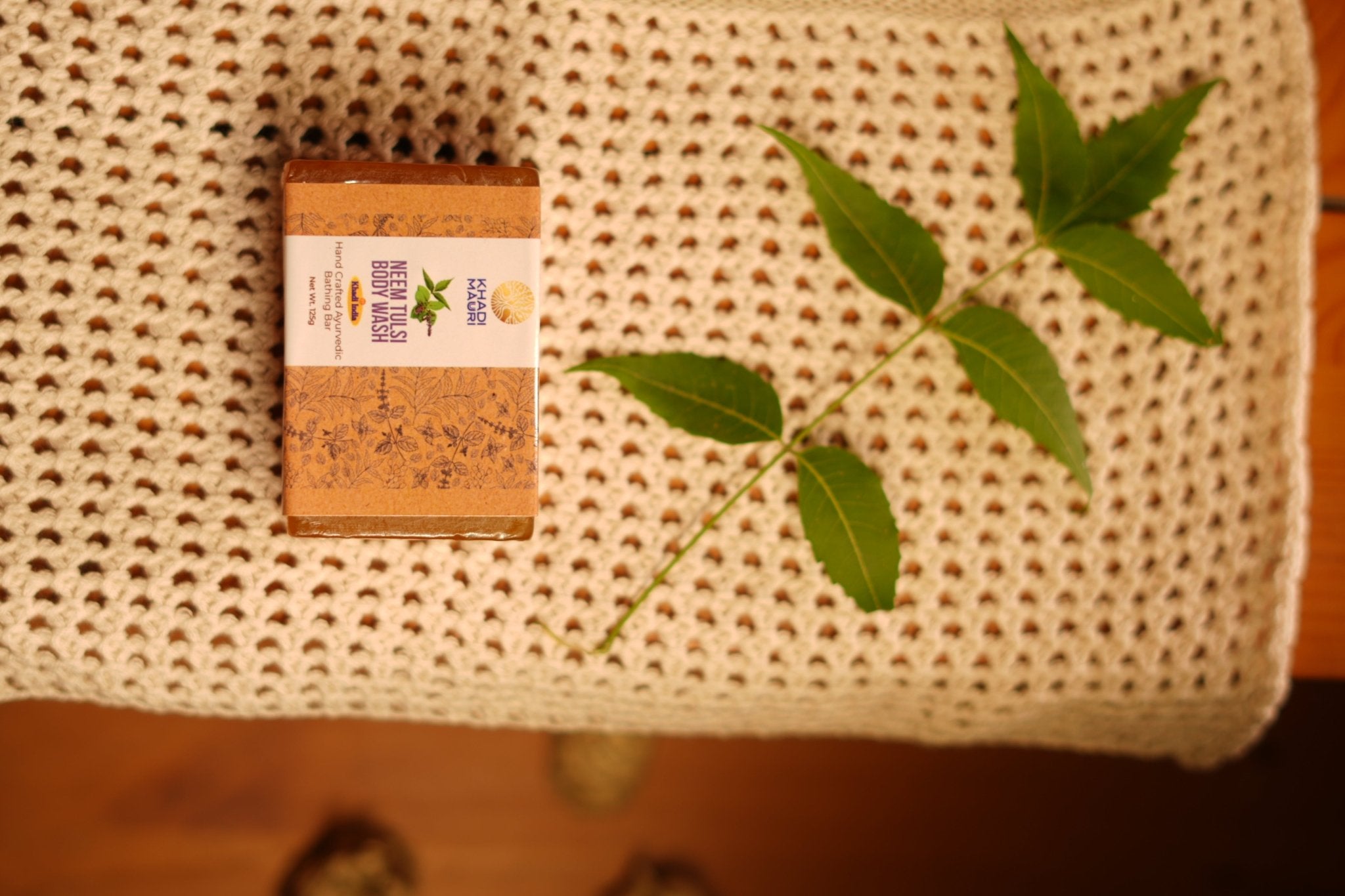 Neem tulsi body soap Bar - Khadi mauri - 